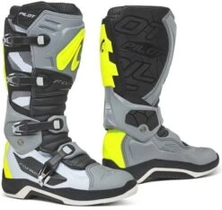 Forma Boots Pilot Grey/White/Yellow Fluo 42 Motorcycle Boots