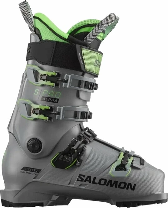 Salomon S/Pro Alpha 120 Steel Grey/Pastel Neon Green 1/Black 26/26,5 Alpine Ski Boots 1 Salomon S/Pro Alpha 120 Steel Grey/Pastel Neon Green 1/Black 26/26,5 Alpine Ski Boots